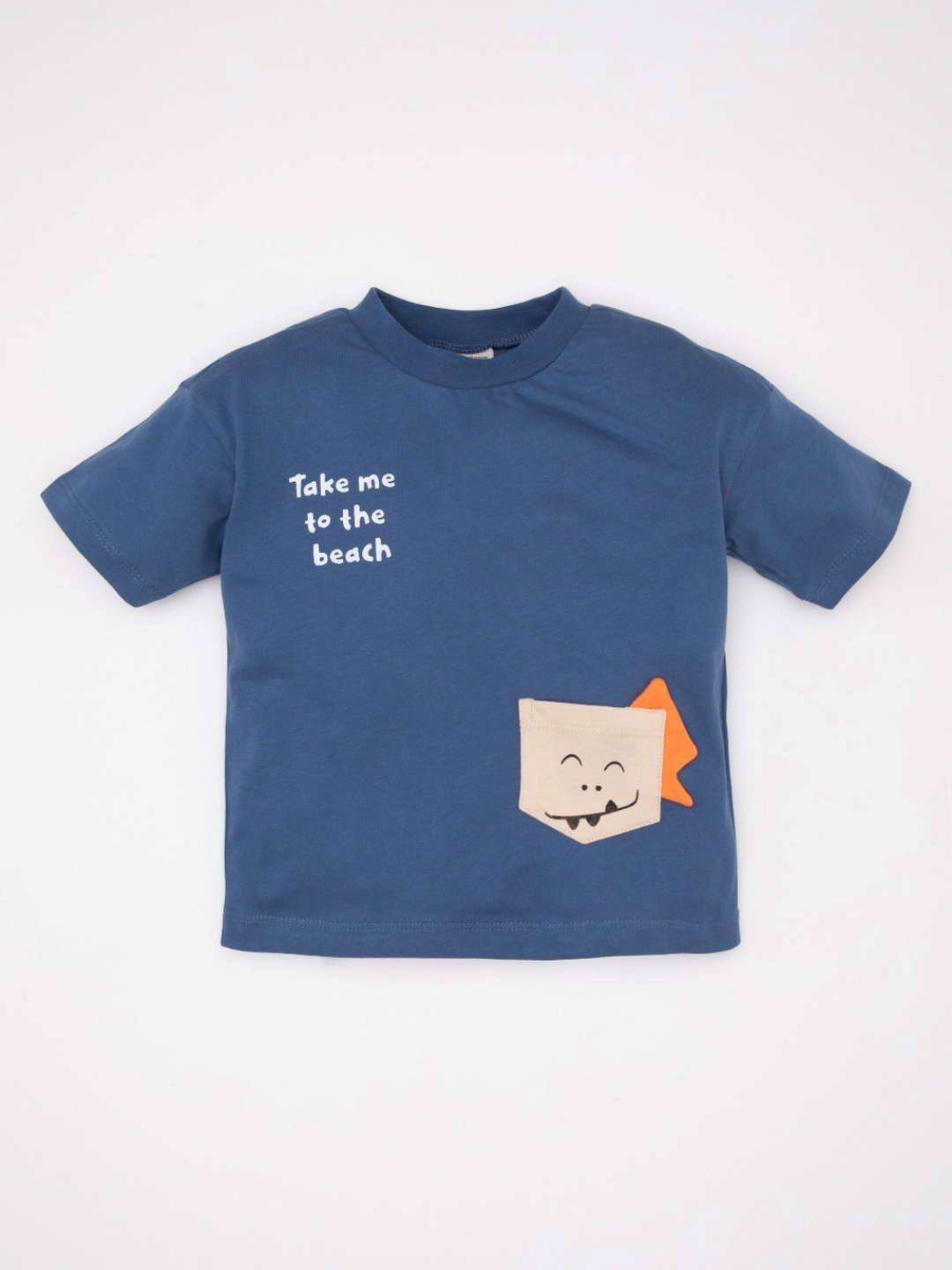 

DeFacto Boys Typography Printed Round Neck Cotton T-shirt, Na