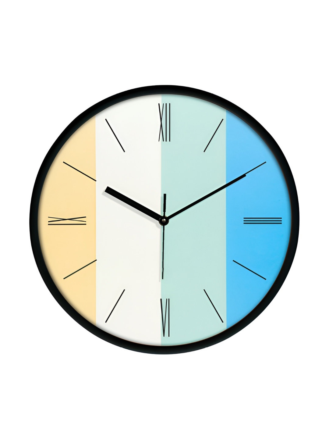 

RANDOM Printed Round Shaped Sweep Silent Movement Contemporary Wall Clock, Black