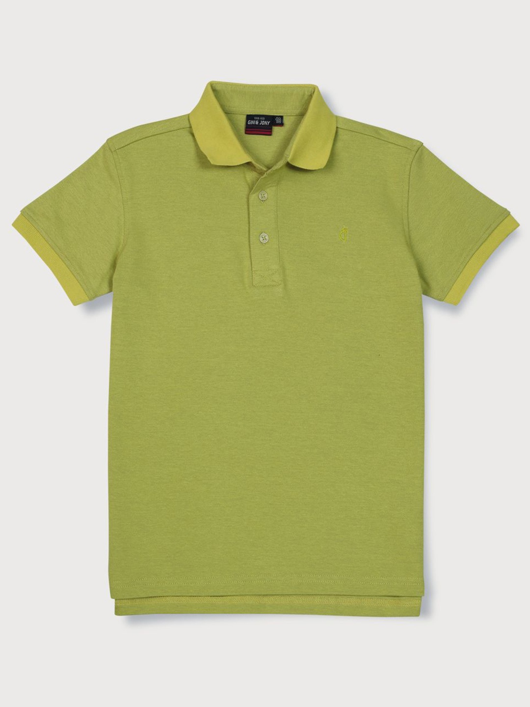 

Gini and Jony Boys Solid Polo Collar Cotton T-shirt, Green