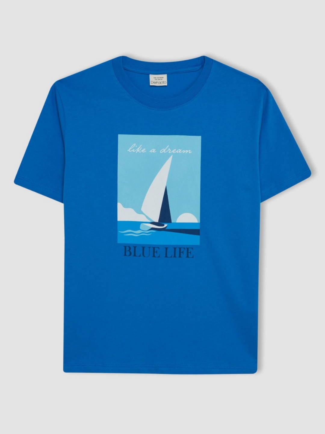 

DeFacto Boys Graphic Printed Round Neck Cotton T-shirt, Na