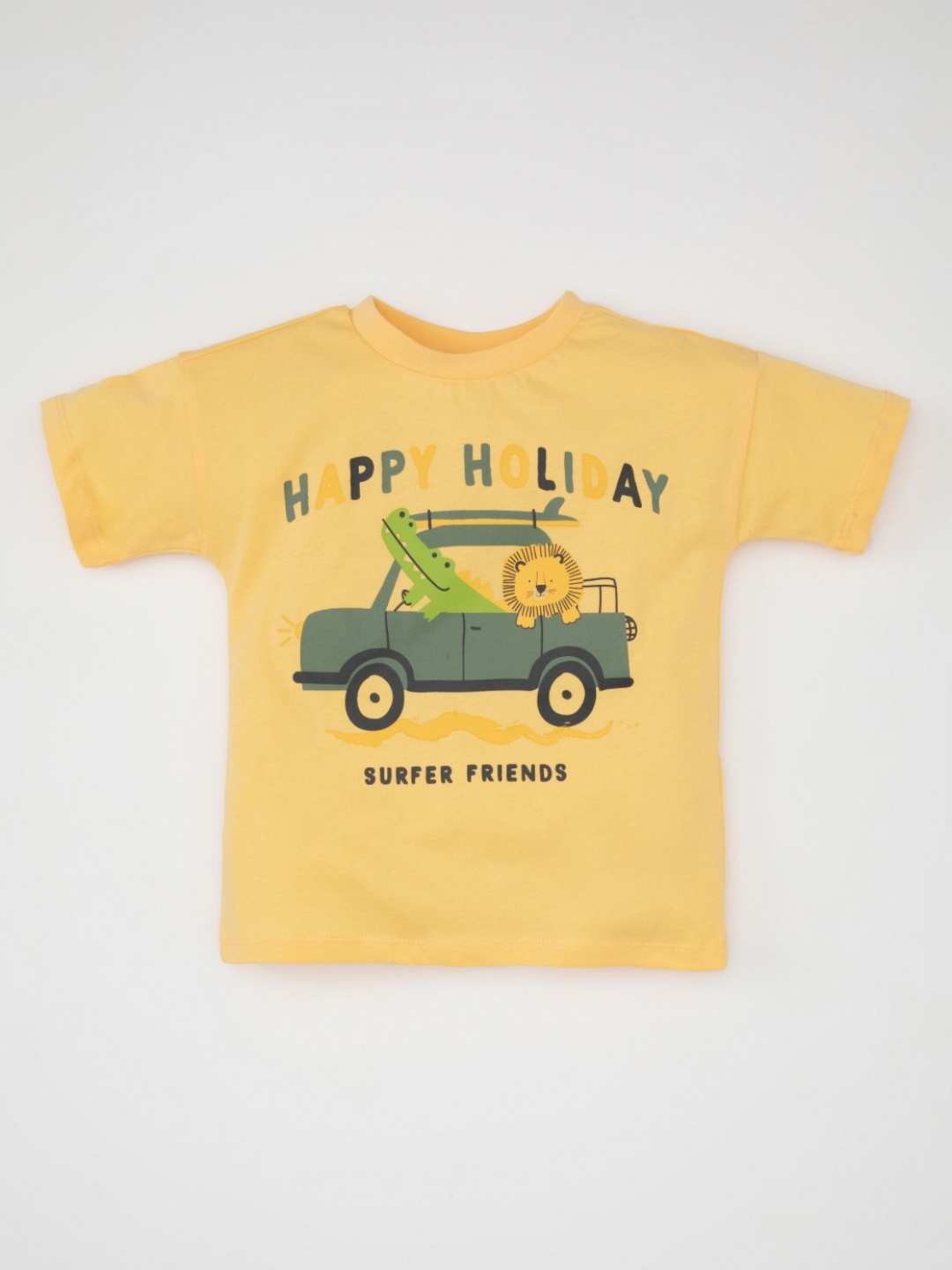 

DeFacto Boys Biker Printed Applique Cotton T-shirt, Na