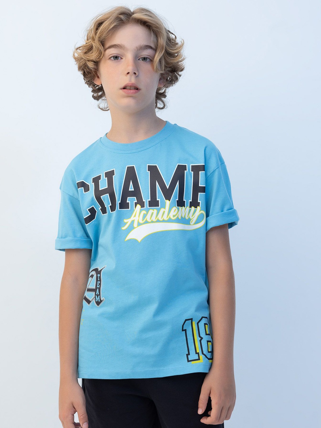 

DeFacto Boys Typography Printed Pockets Cotton T-shirt, Na