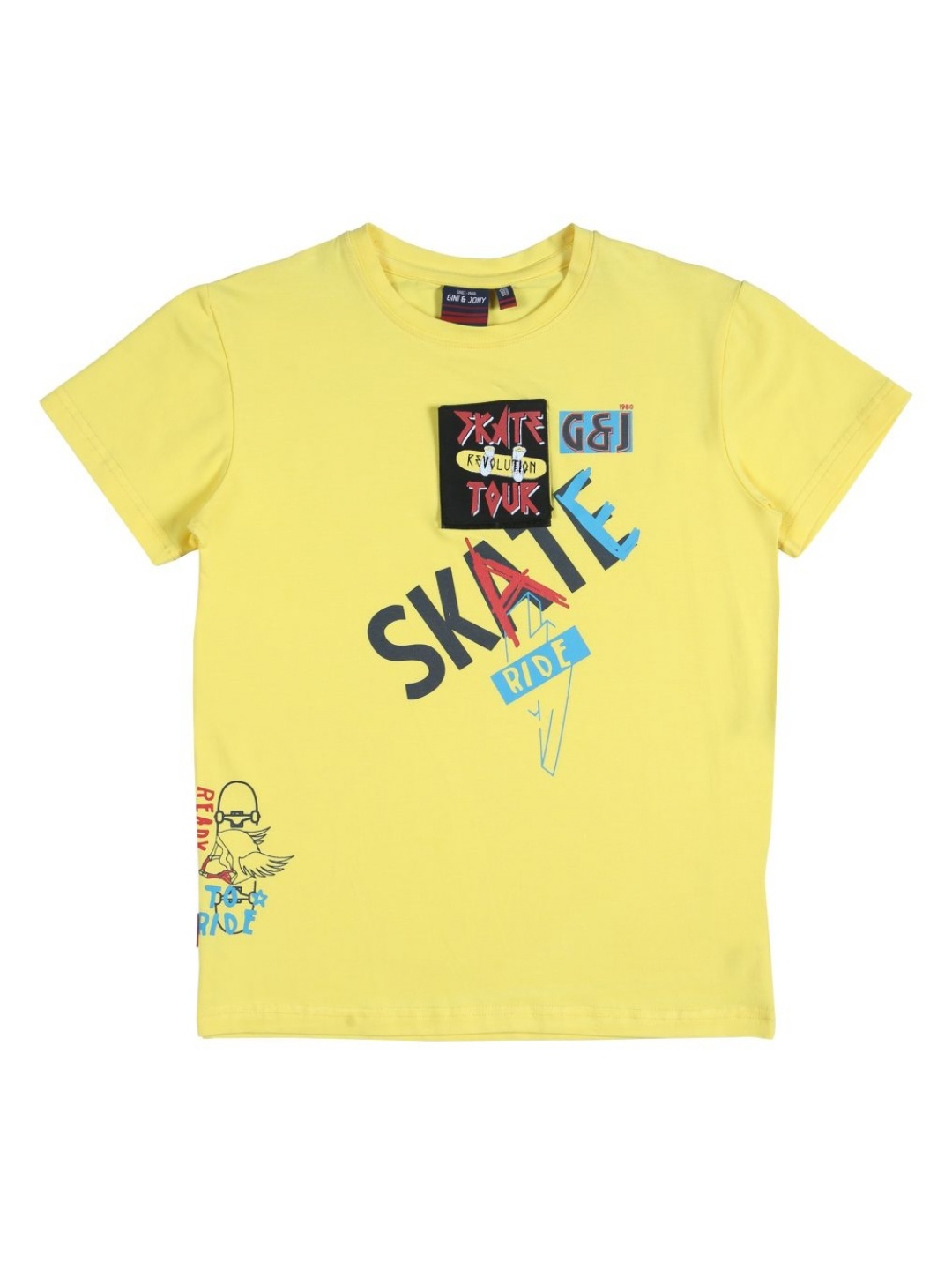

Gini and Jony Boys Graphic Printed Round Neck Cotton T-shirt, Yellow