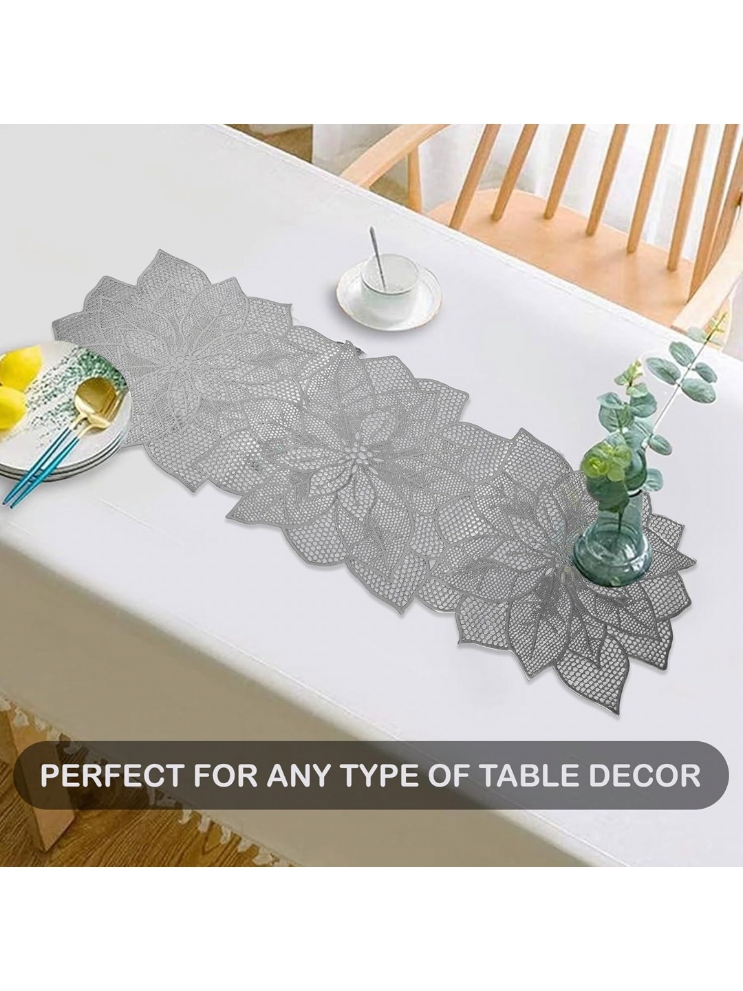 

Dakshya Industries Floral Table Runner, Copper