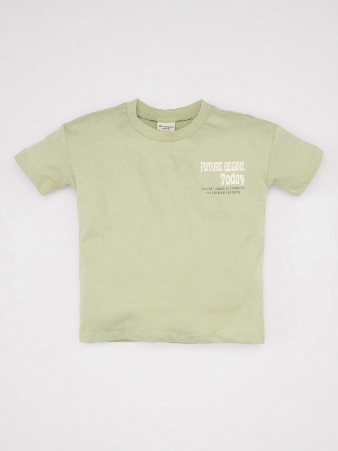 

DeFacto Boys Typography Printed Round Neck Cotton T-shirt, Cream