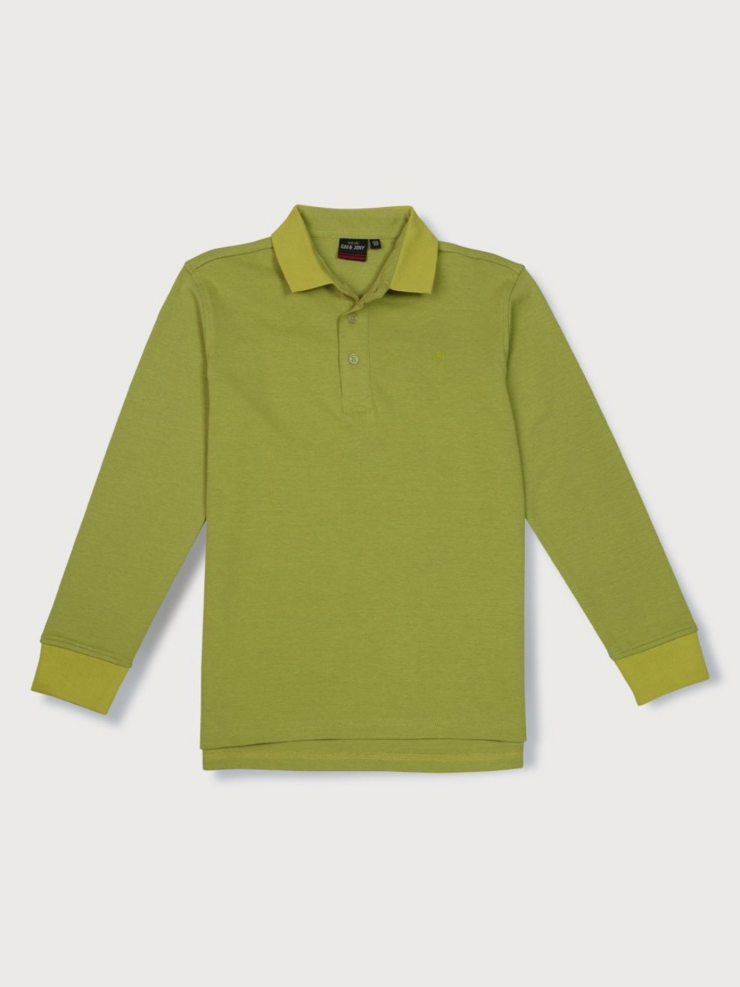 

Gini and Jony Boys Solid Polo Collar Cotton T-shirt, Green