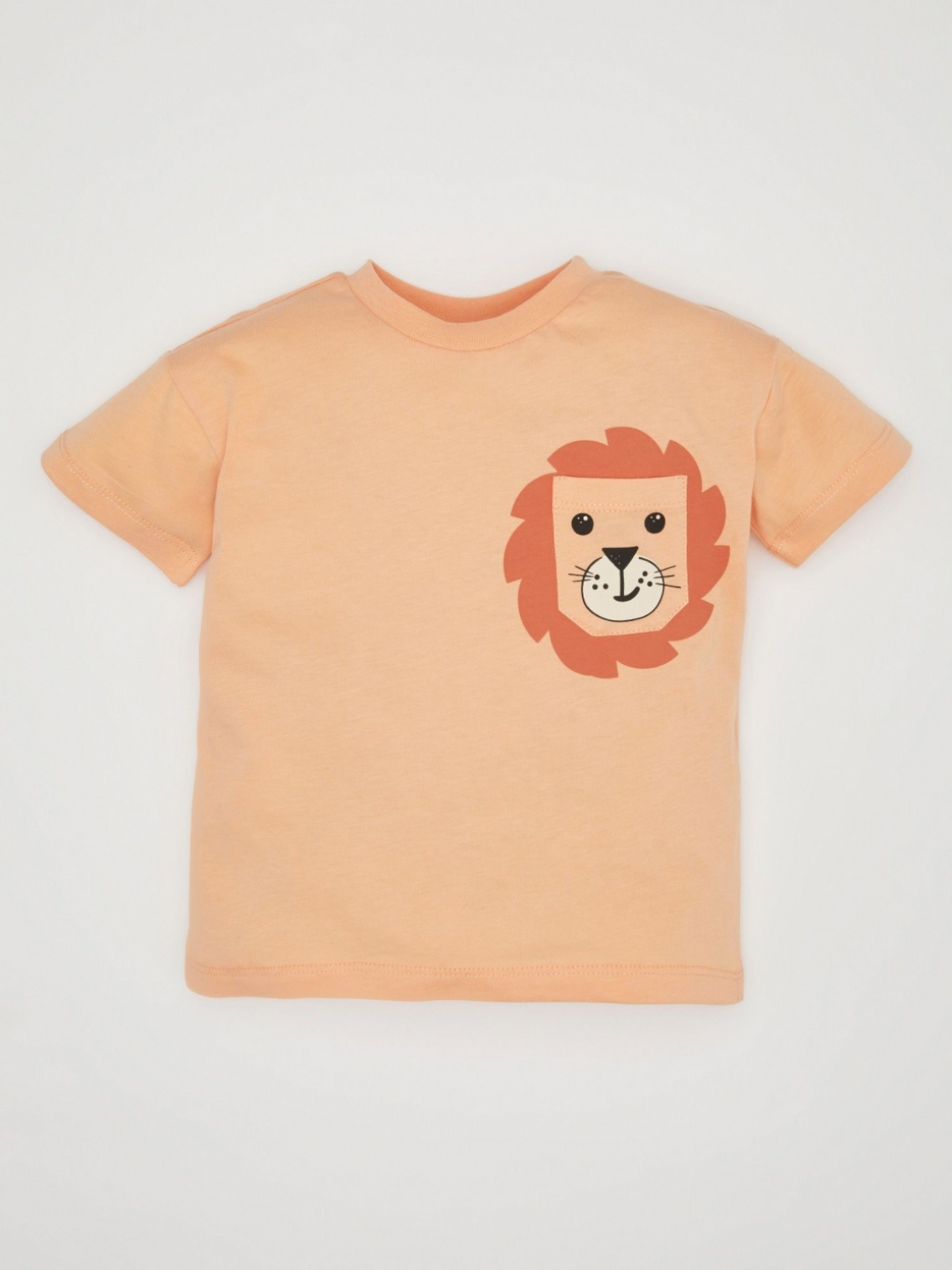 

DeFacto Boys Graphic Printed Round Neck Cotton T-shirt, Orange