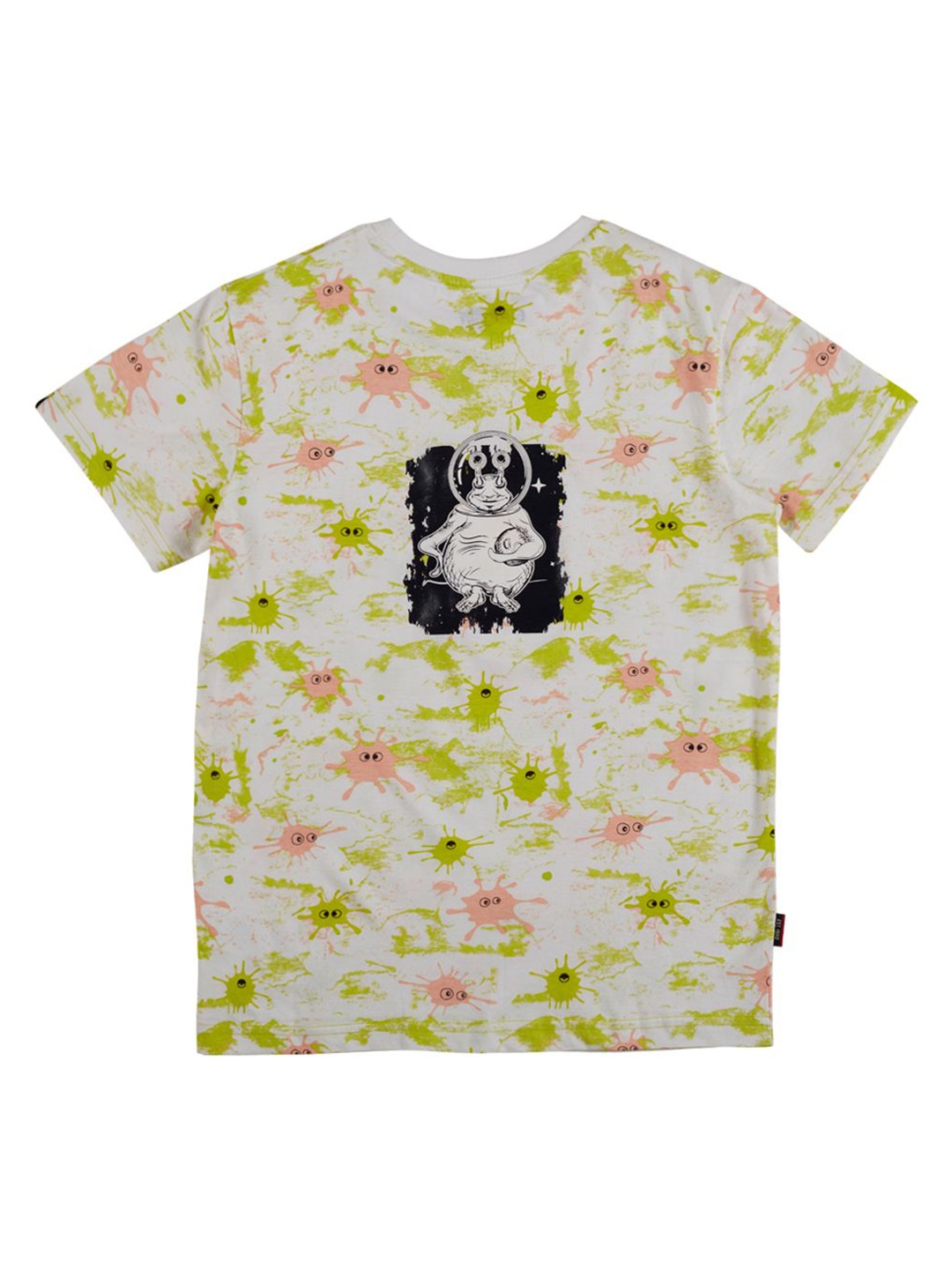 

Gini and Jony Boys Dry Fit Graphic Printed Round Neck Cotton T-shirt, White