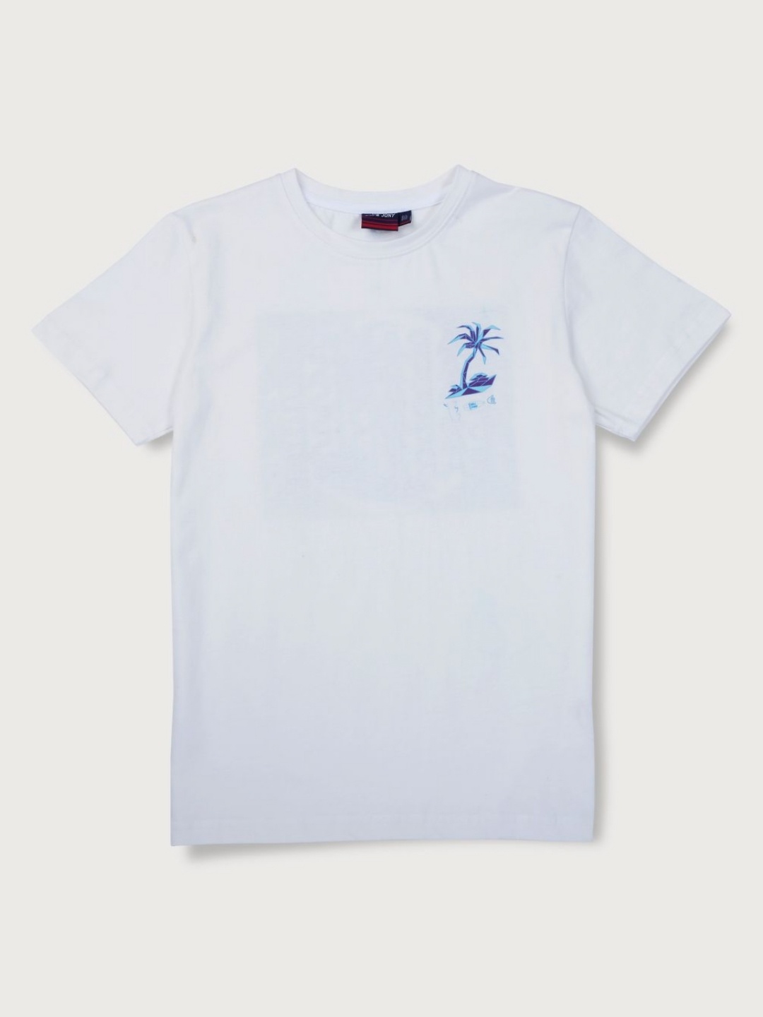 

Gini and Jony Boys Graphic Printed Round Neck Cotton T-shirt, White