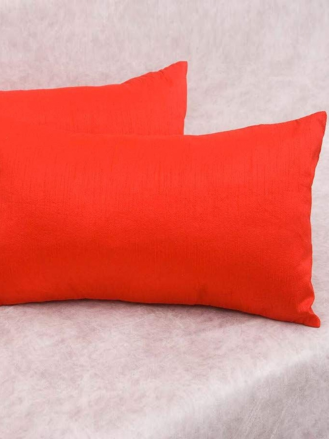 

RoyalDeco Red Set of 2 Rectangle Cushion Covers