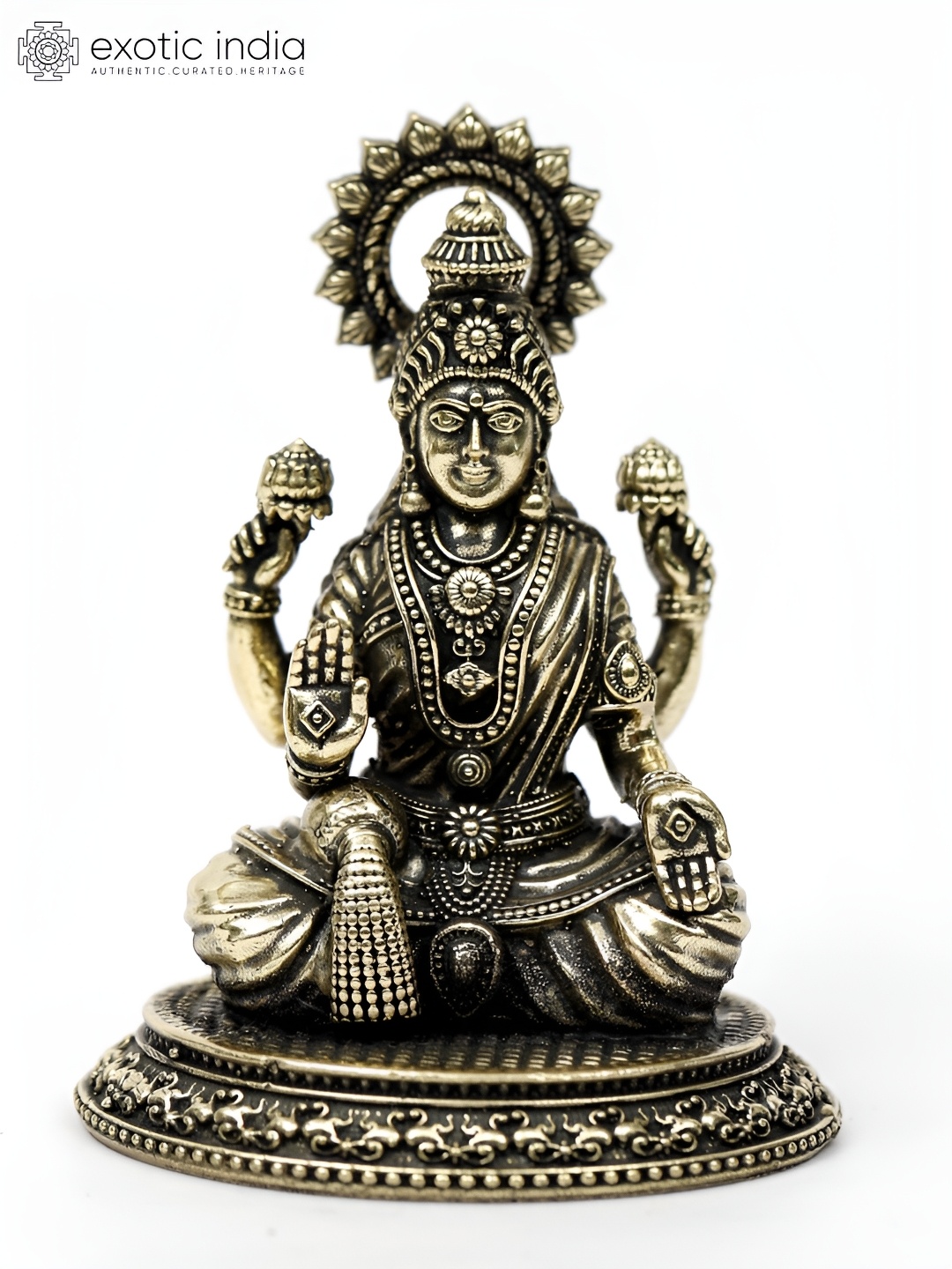 

Exotic India Gold-Toned Religious Figurine Showpiece