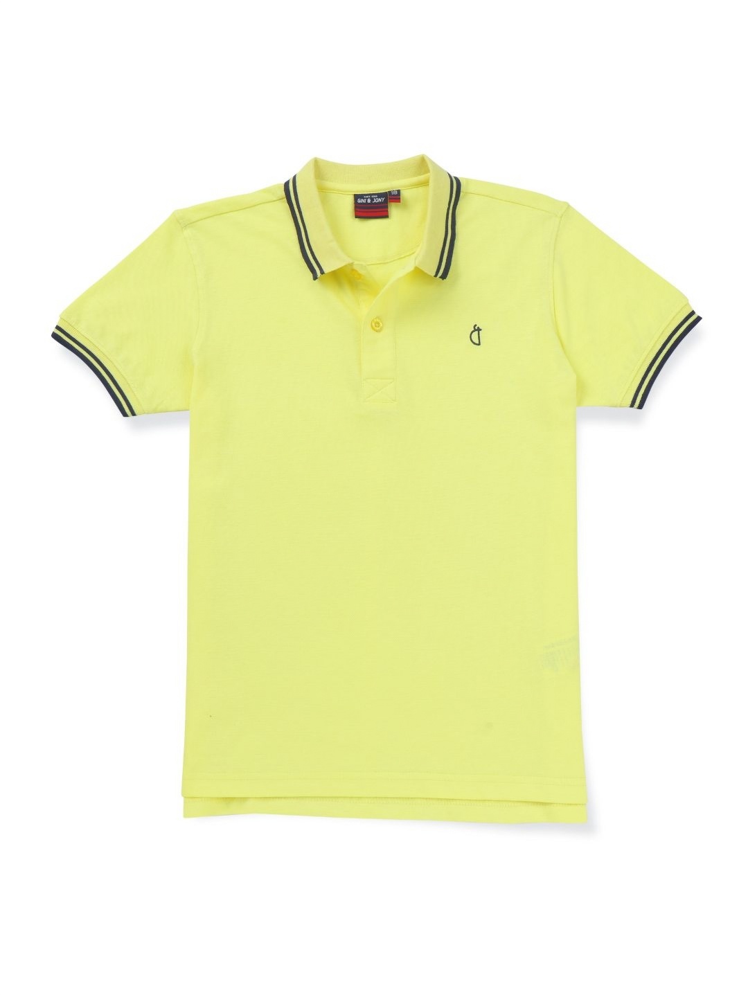 

Gini and Jony Boys Solid Polo Collar Cotton T-shirt, Yellow