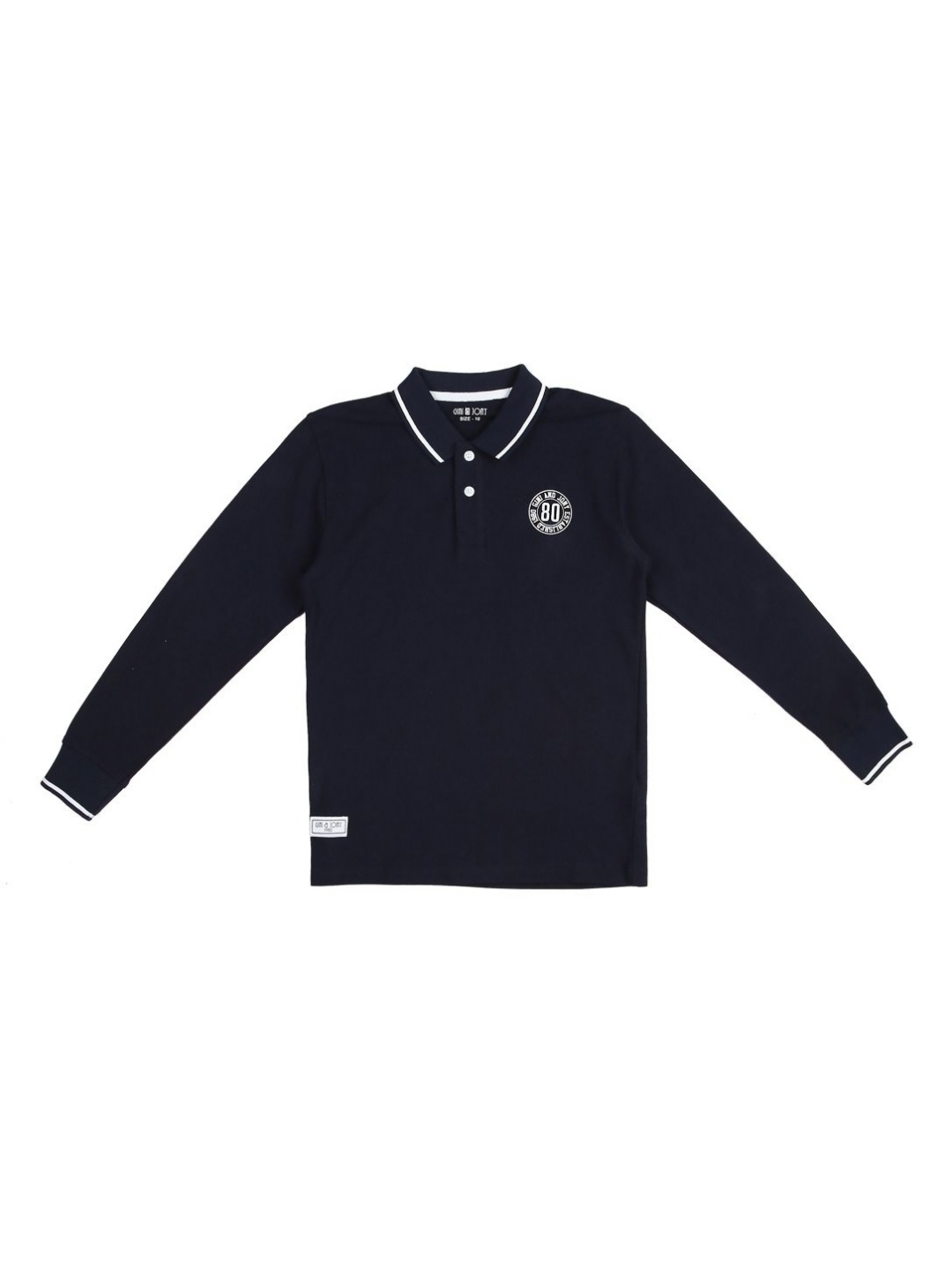 

Gini and Jony Boys Dry Fit Solid Polo Collar Cotton T-shirt, Navy blue
