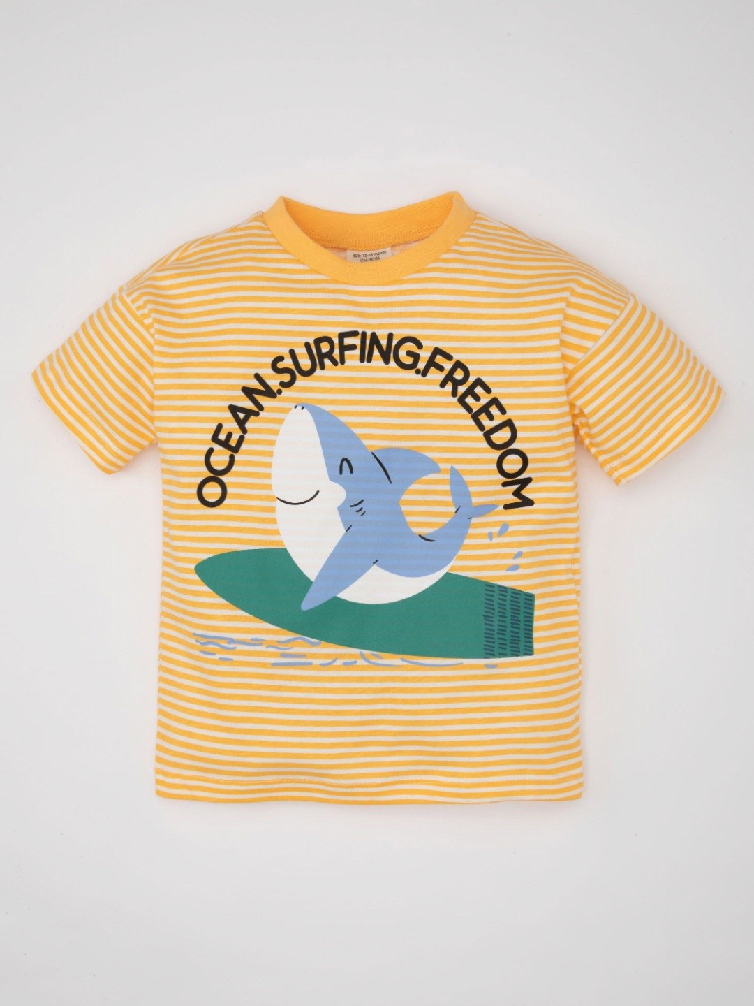 

DeFacto Boys Typography Printed Round Neck Cotton T-shirt, Orange