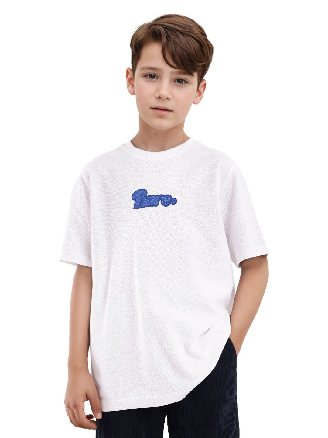 

Rare Ones Boys Embroidered T-Shirt, White