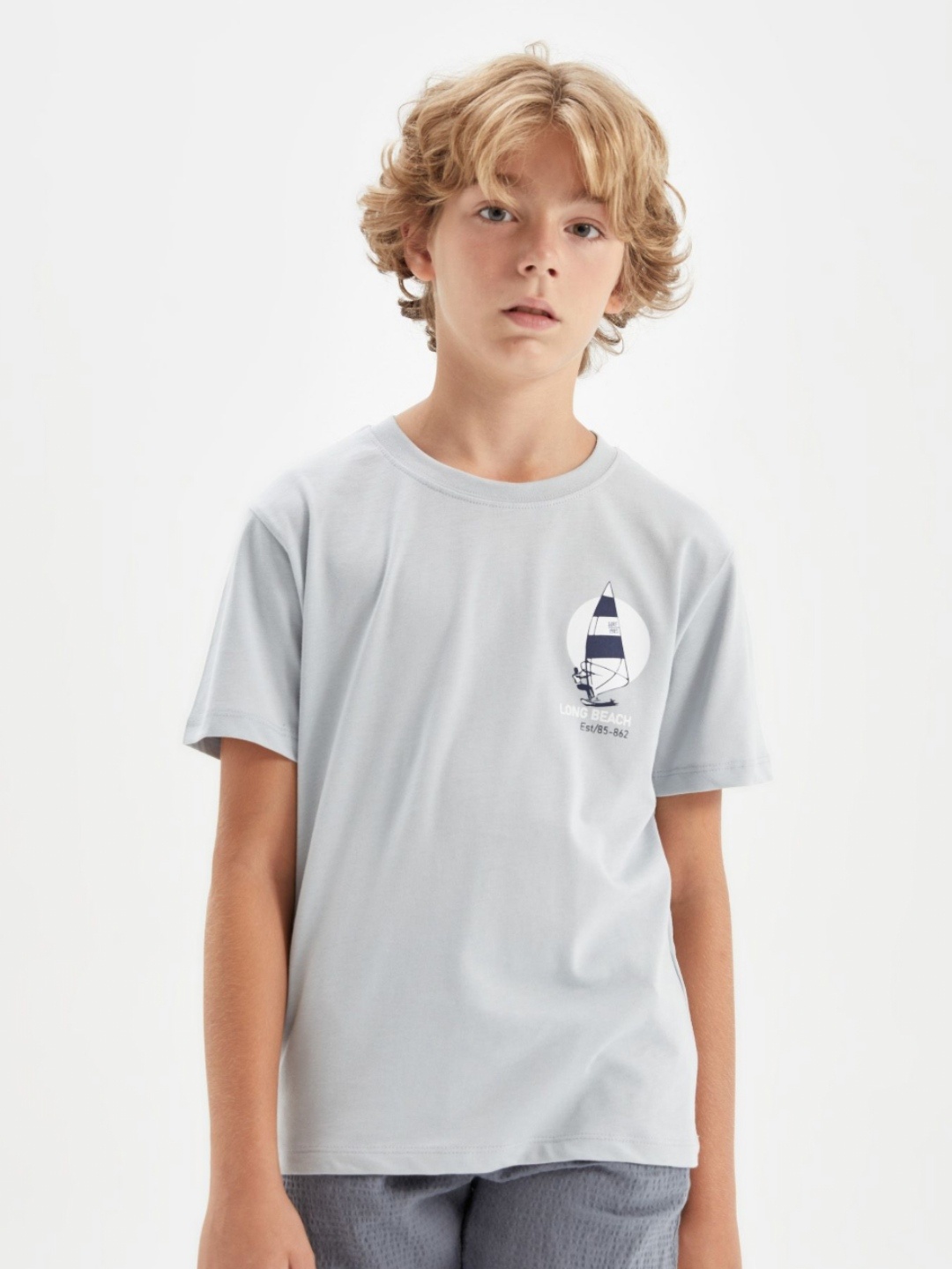 

DeFacto Boys Printed Pockets Cotton T-shirt, Na