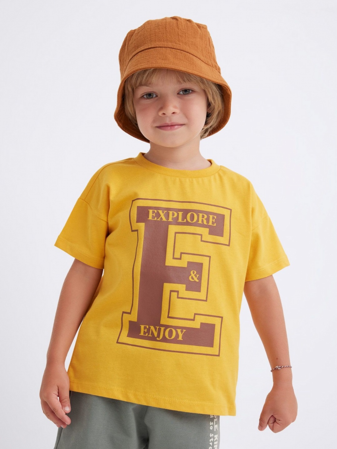 

DeFacto Boys Typography Printed Extended Sleeves T-shirt, Na