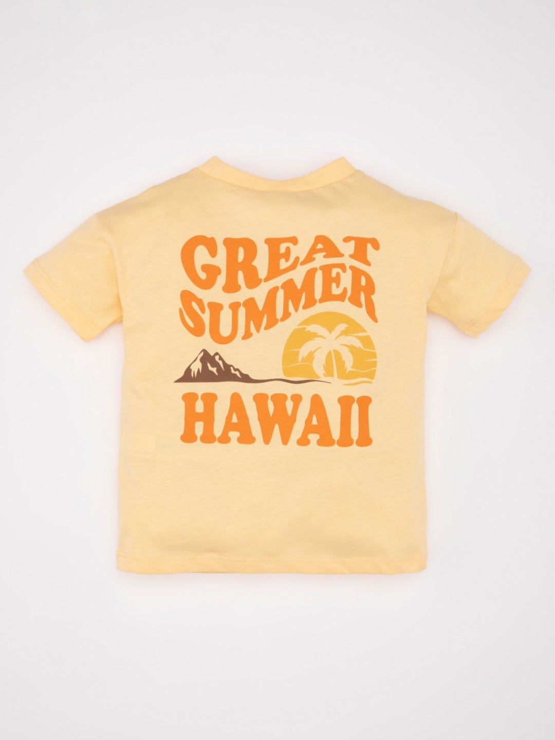 

DeFacto Boys Typography Printed Round Neck Cotton T-shirt, Peach