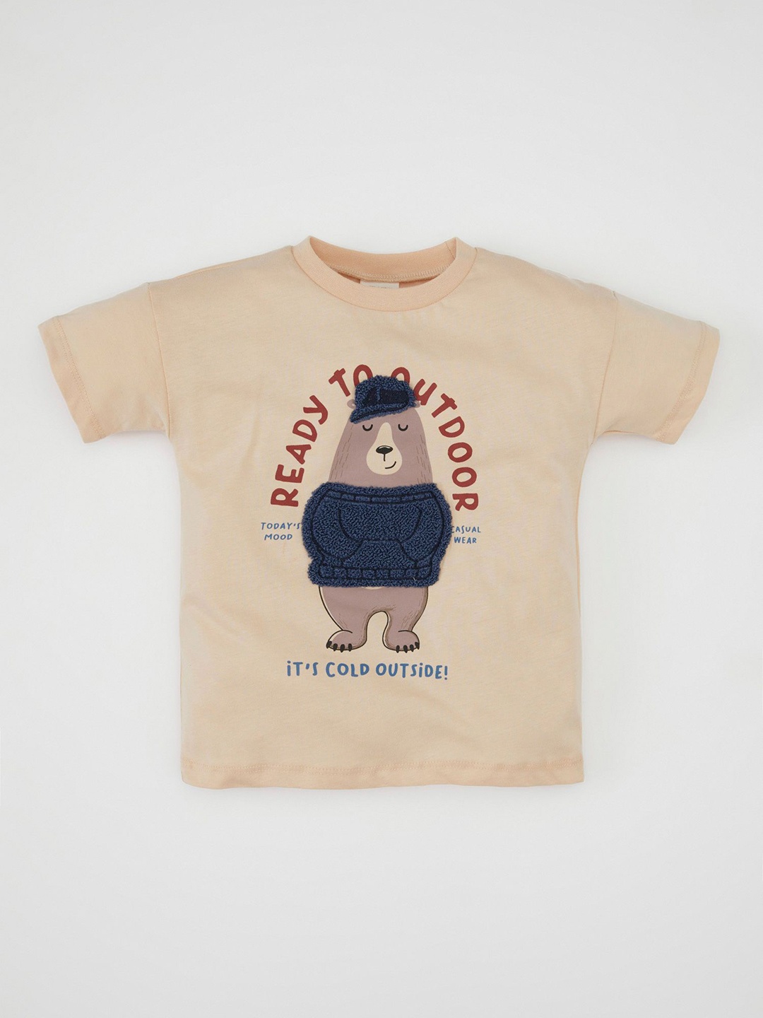 

DeFacto Boys Graphic Printed Round Neck Cotton T-shirt, Na