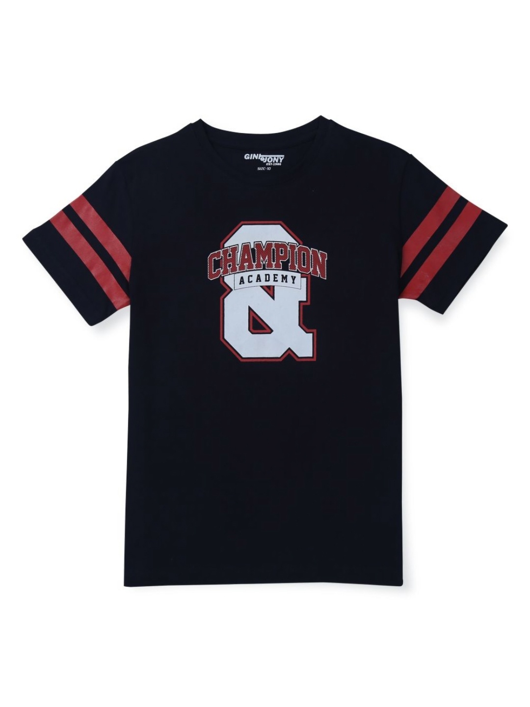 

Gini and Jony Boys Graphic Printed Round Neck Cotton T-shirt, Navy blue