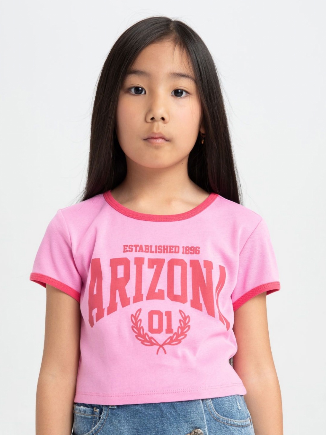 

DeFacto Girls Typography Printed Applique T-shirt, Na