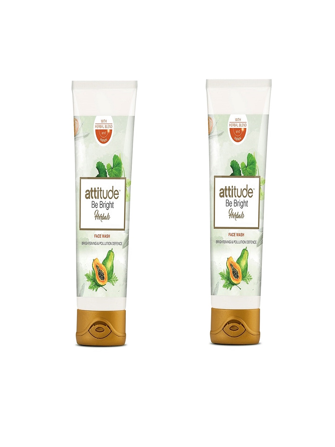 

Amwayy Set Of 2 Attitude Be Bright Herbals Face Wash With Aloevera-100ml Each, White