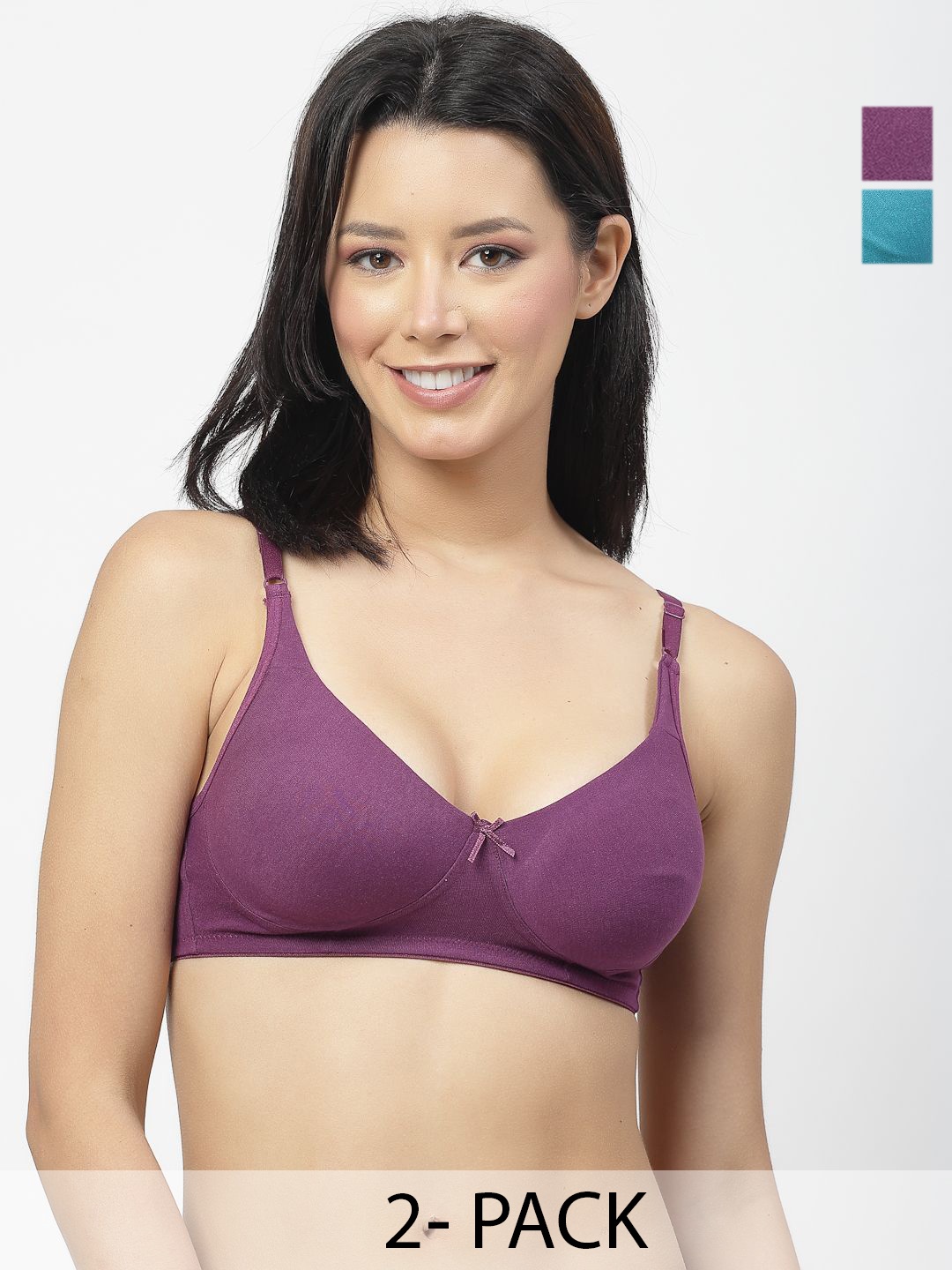 

SHYAM SONS FLAIR Solid Full Coverage Non Padded Non-Wired Bra, Green
