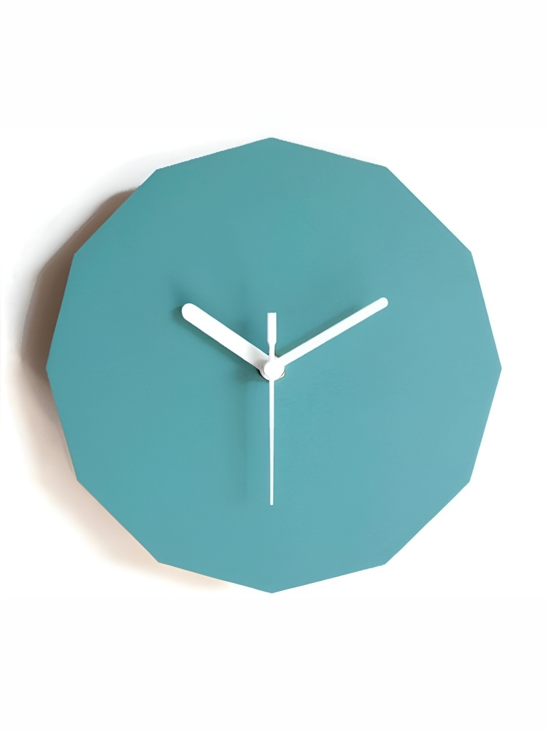 

QEZNEF Blue Round Shaped Wooden Contemporary Wall Clock