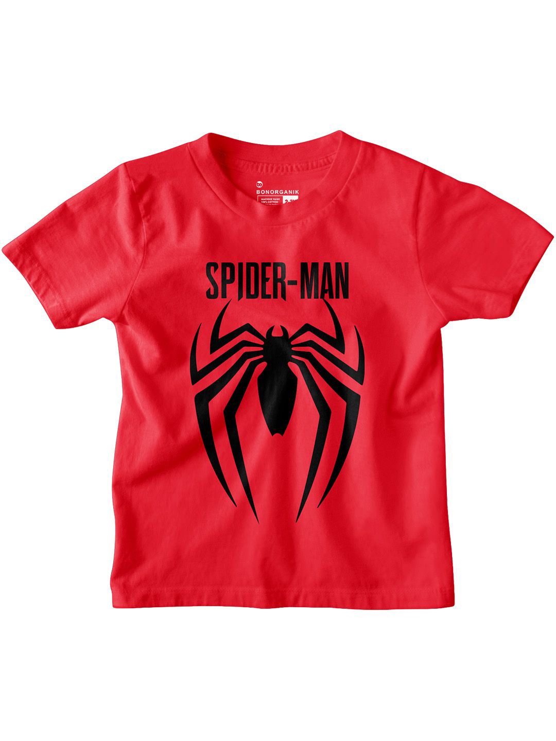 

BonOrganik Boys Graphic Printed Round Neck Cotton T-shirt, Red