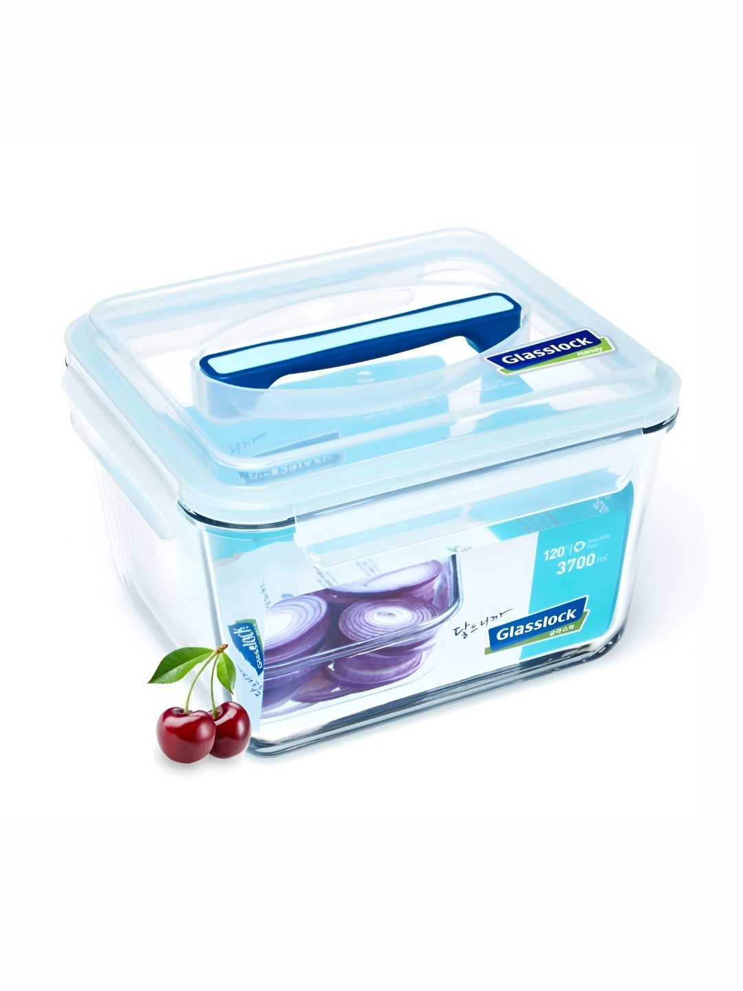 

Glasslock Transparent 2024 Glass Microwave Safe Fridge Container 3.7 L