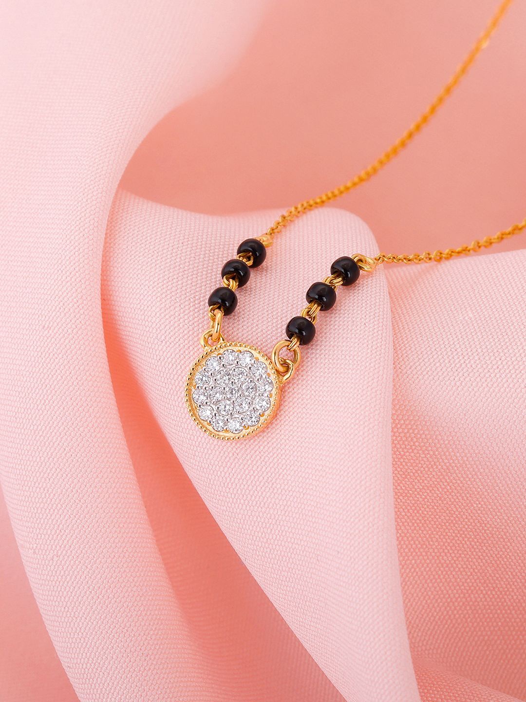 

GIVA 18K Gold Charmed Diamond Mangalsutra