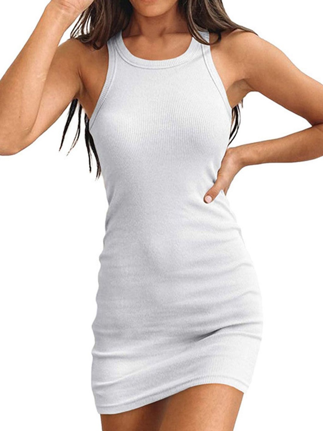 

StyleCast Bodycon Mini Solid Dress, White