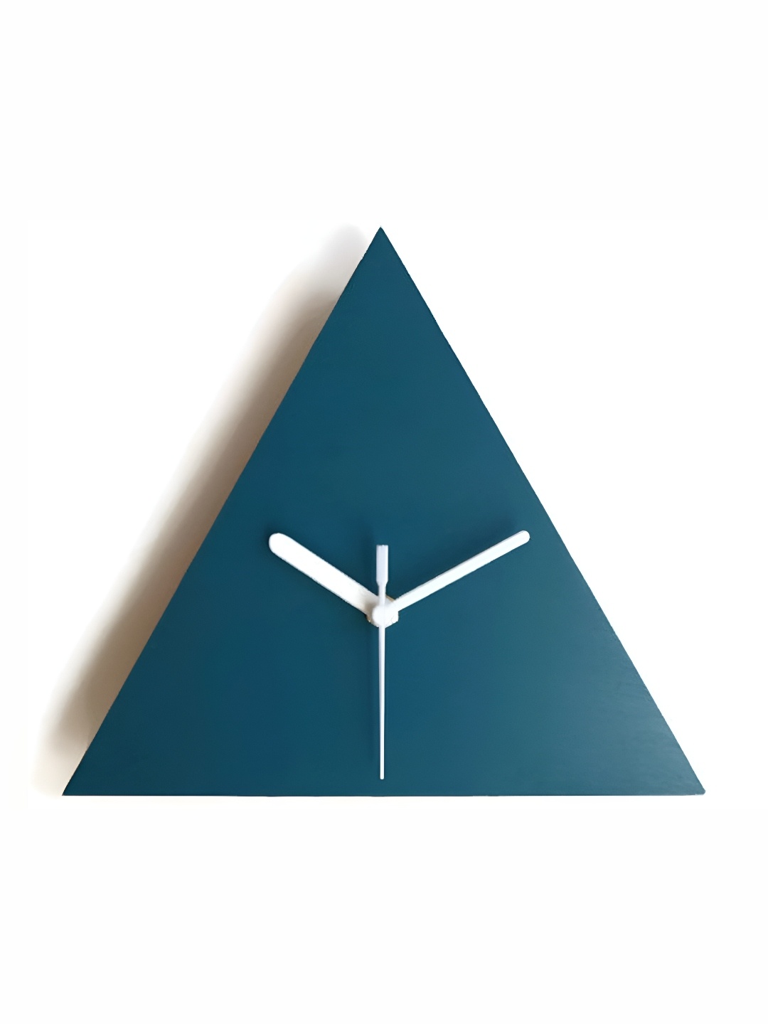 

QEZNEF Blue & White Geometric Contemporary Analogue Wooden Wall Clock