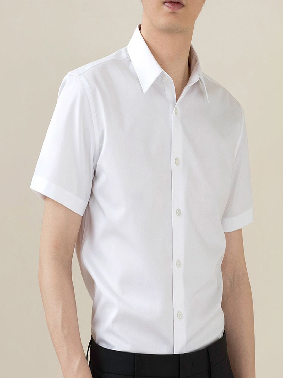 

StyleCast Men Spread Collar Shirt, White