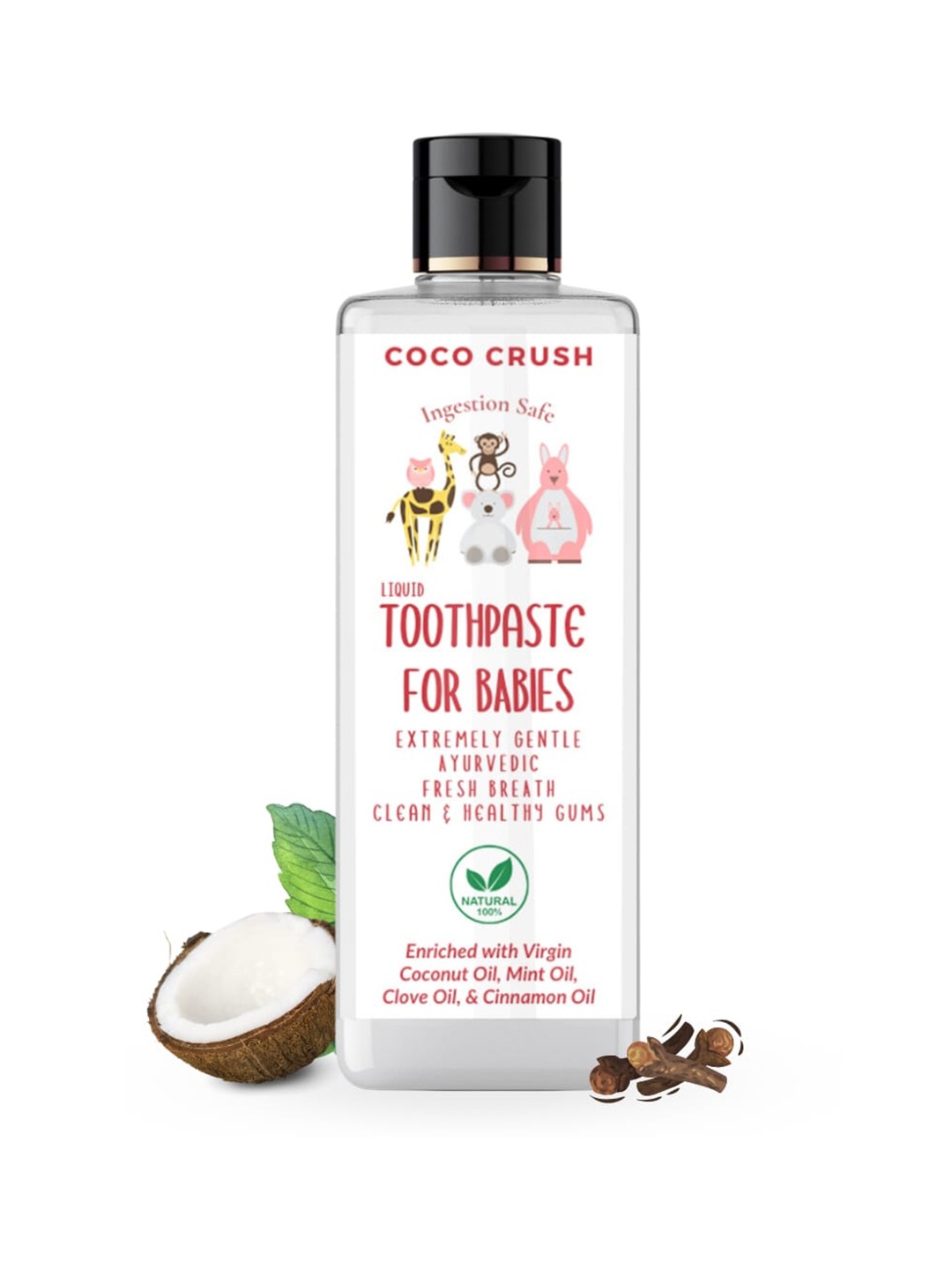 

Coco Crush Ayurvedic Liquid Toothpaste -100ml, Transparent