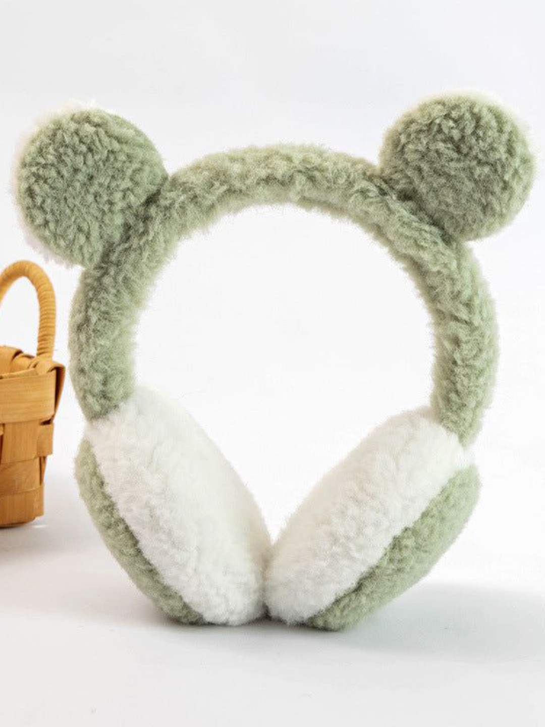 

SYGA Girls Cold Protection Fur Earmuffs Headband, Green