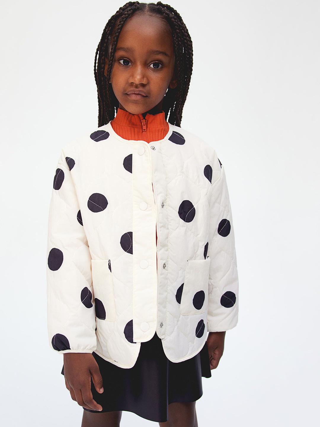 

H&M Girls Quilted Jacket, White