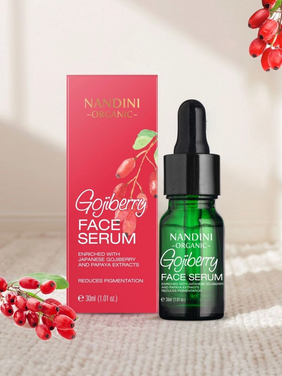 

Nandini Organic Gojiberry Face Serum - 30 ml, Red