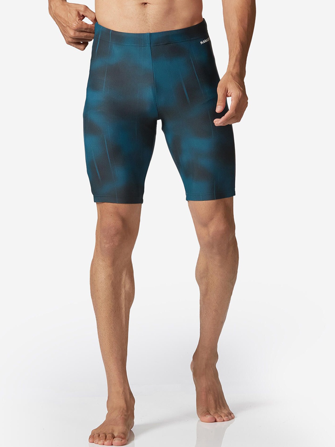 

Nabaiji By Decathlon Men Printed Swim Bottoms, Black