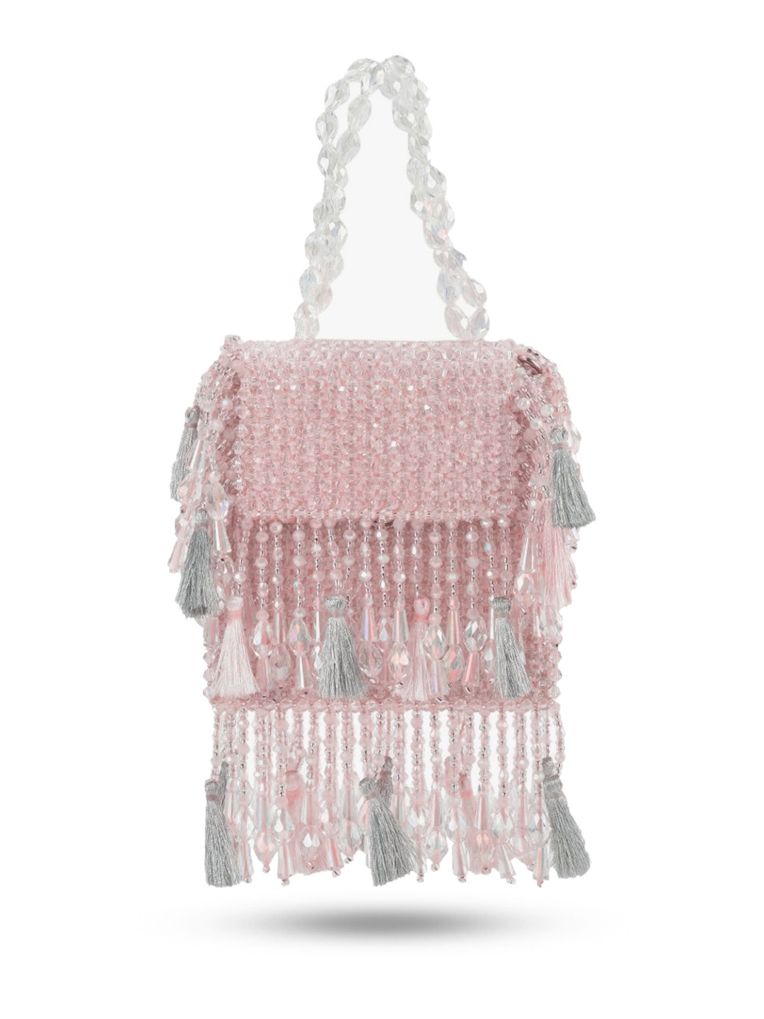 

Forever Noor Women Pink Suede Shopper Handheld Bag with Fringed