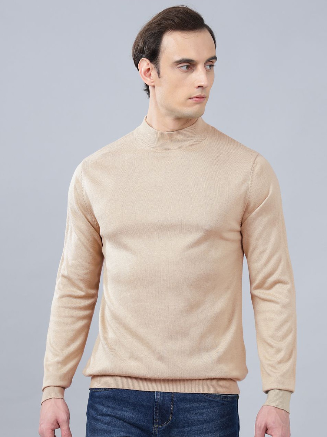 

Cantabil Men Pullover Cotton Sweater, Beige