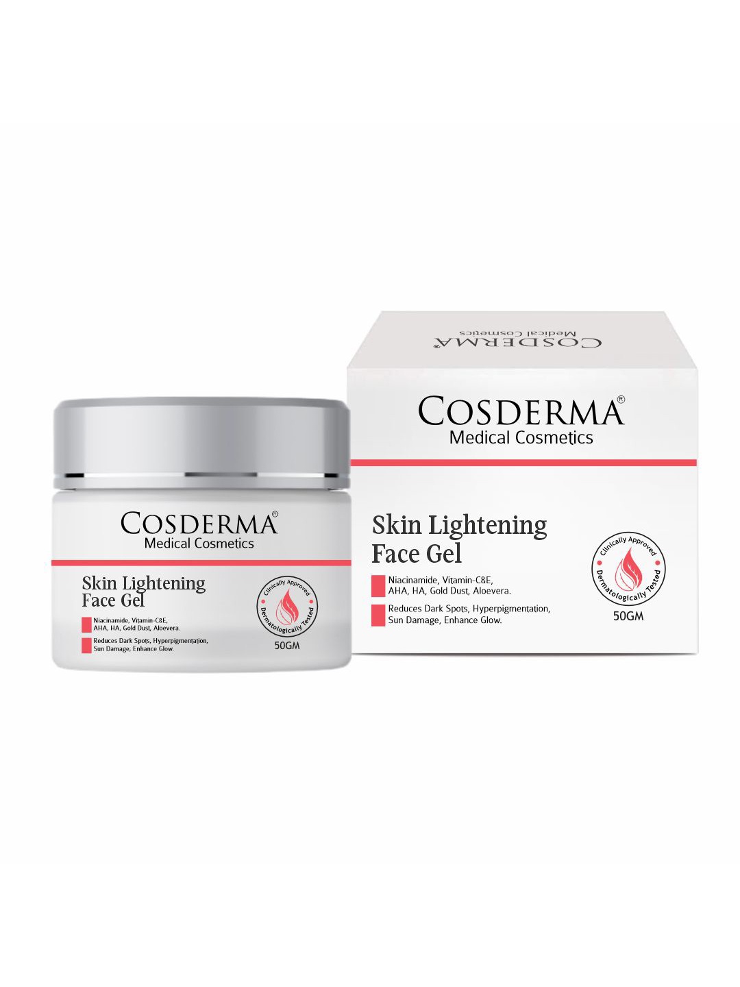 

COSDERMA Skin Lightening Face Gel With Niacinamide-50g, White