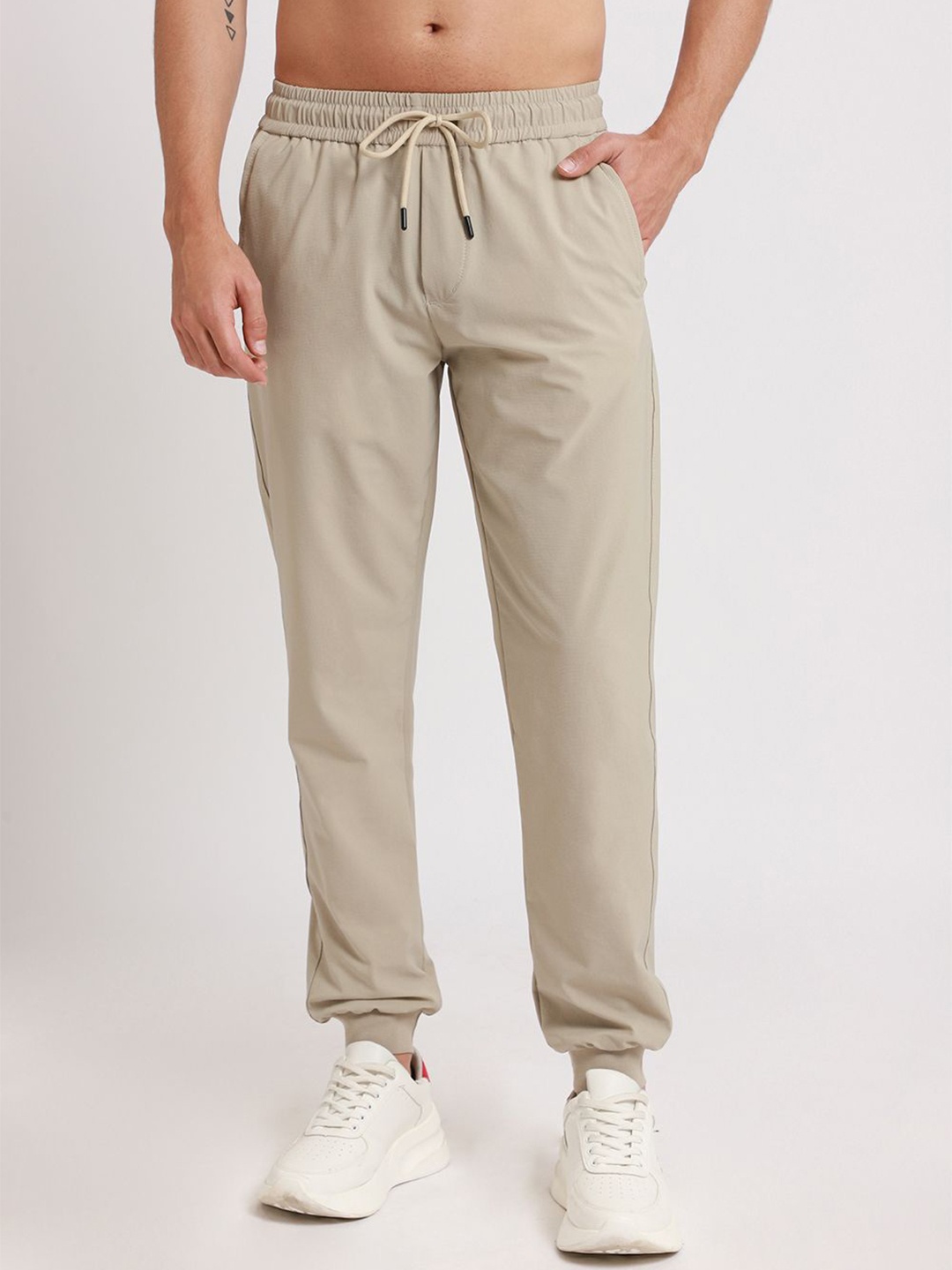 

Banana Club Men Relaxed Joggers Trousers, Cream