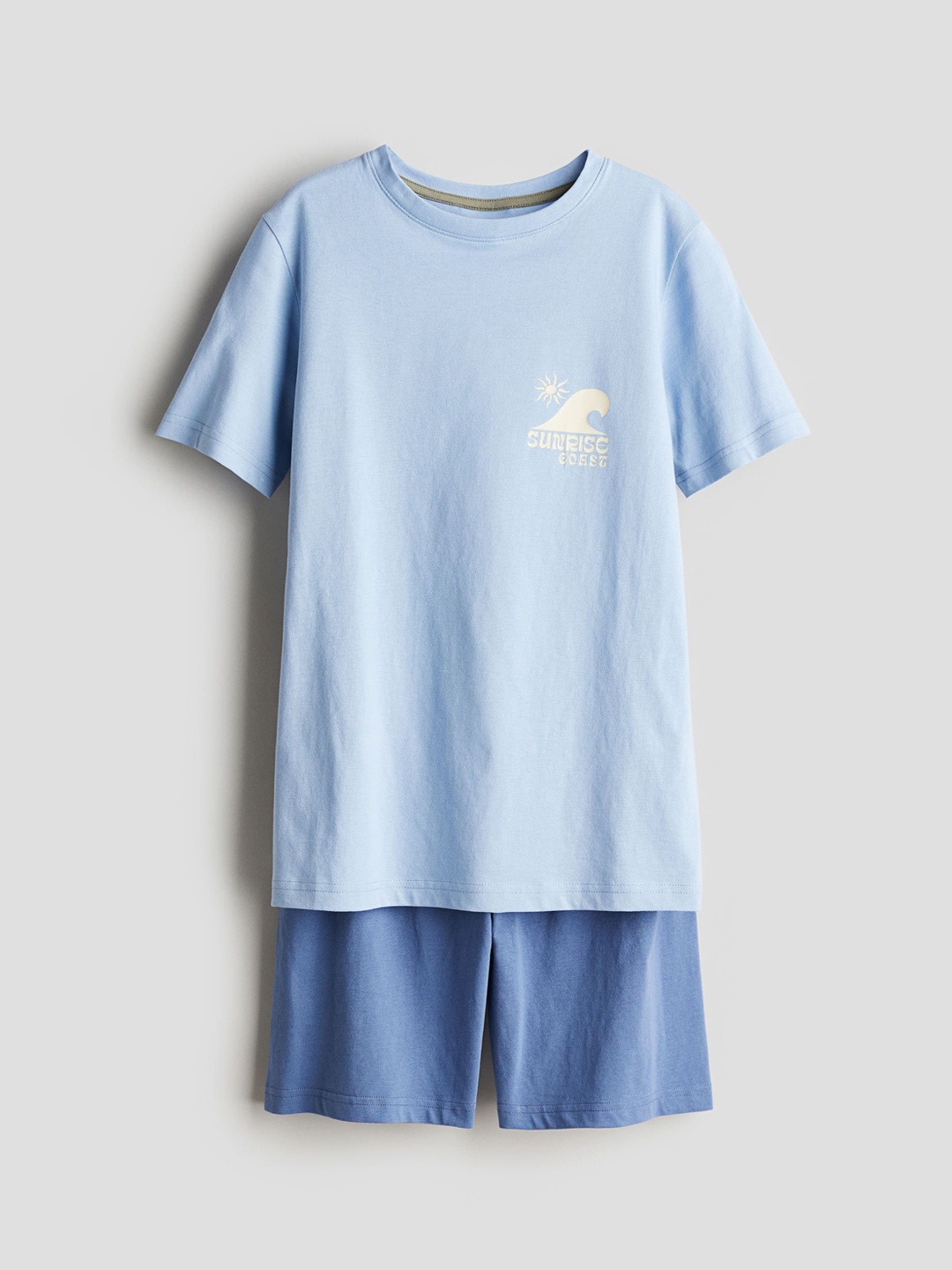

H&M Boys Printed Pure Cotton Night Suits, Blue