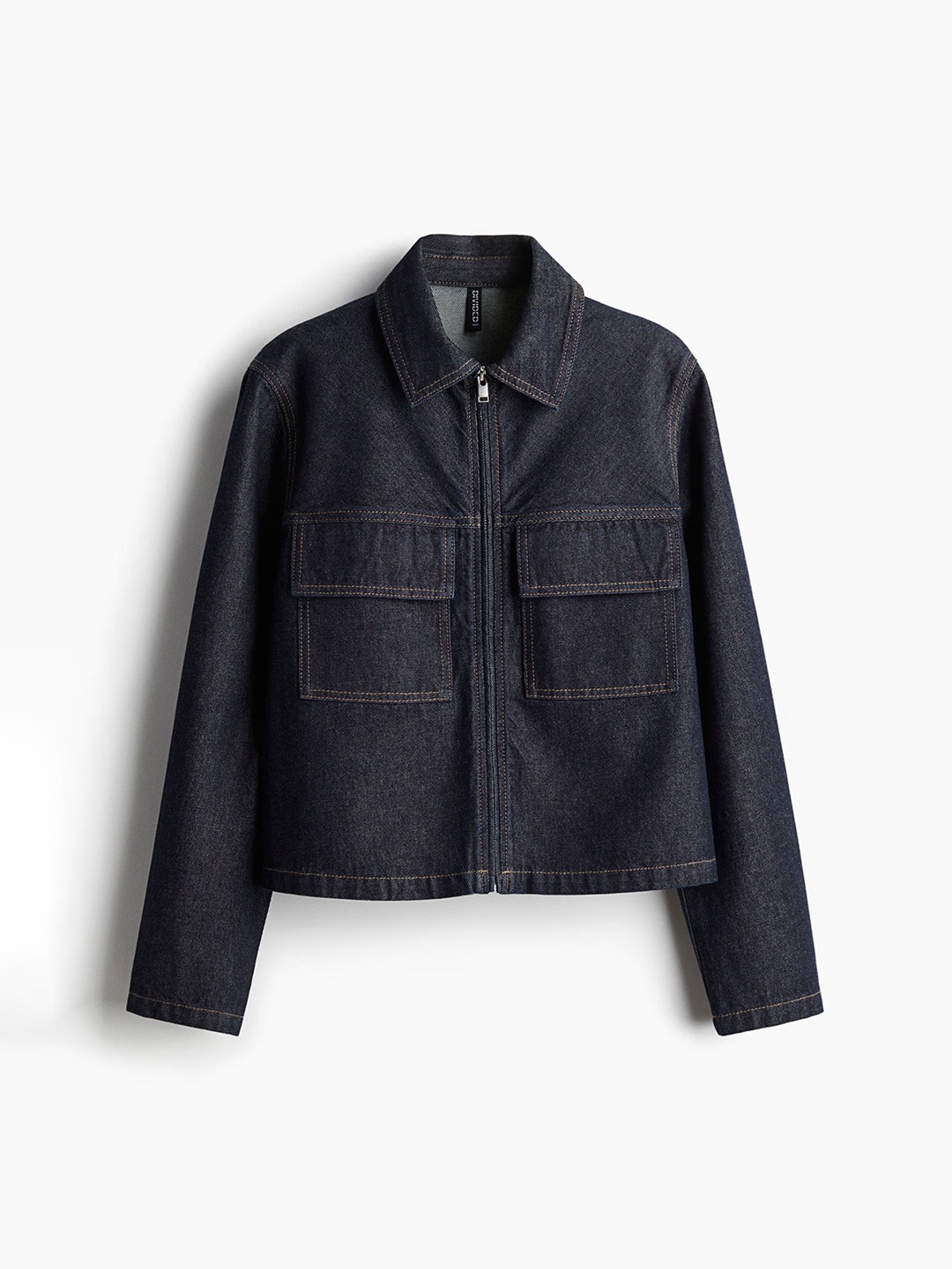 

H&M Women Pure Cotton Denim Jackets, Blue