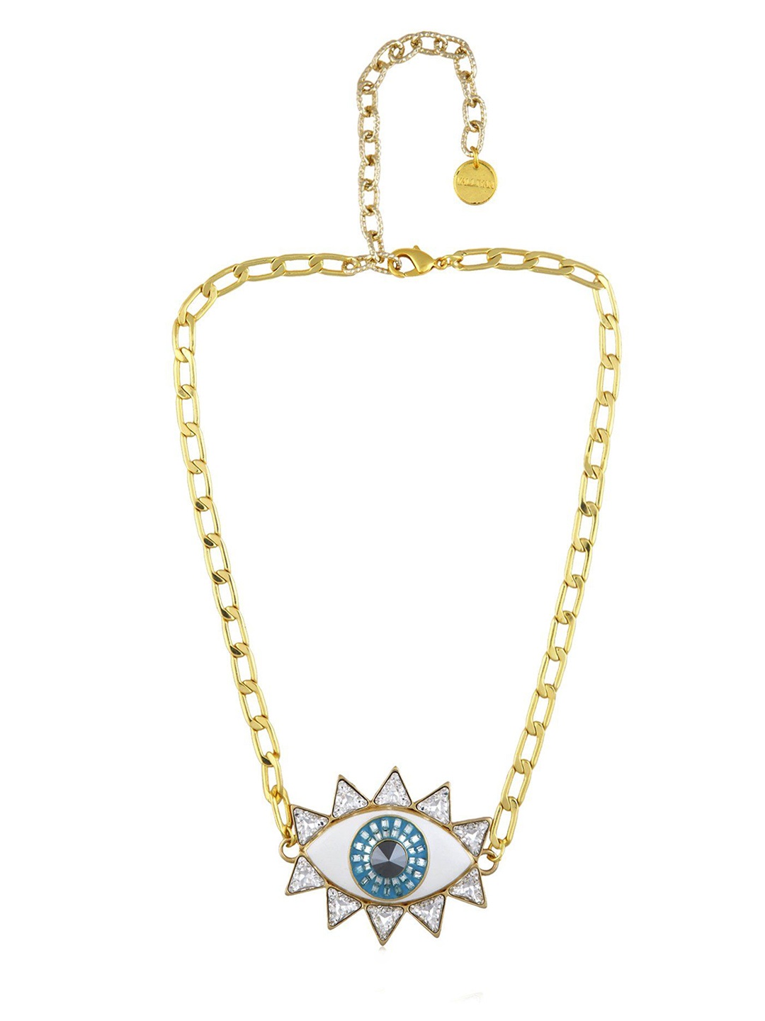 

VALLIYAN BY NITYA 18KT Gold-Plated Stone Studded Evil Eye Necklace
