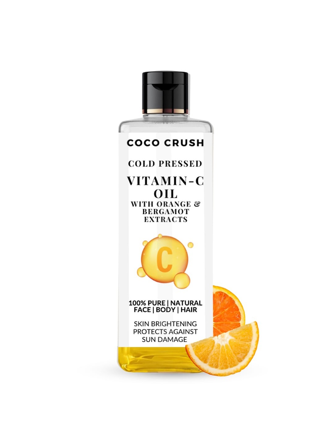 

Coco Crush Cold Pressed Vitamin C Oil- With Orange & Beetroot Extracts 200ml, Transparent