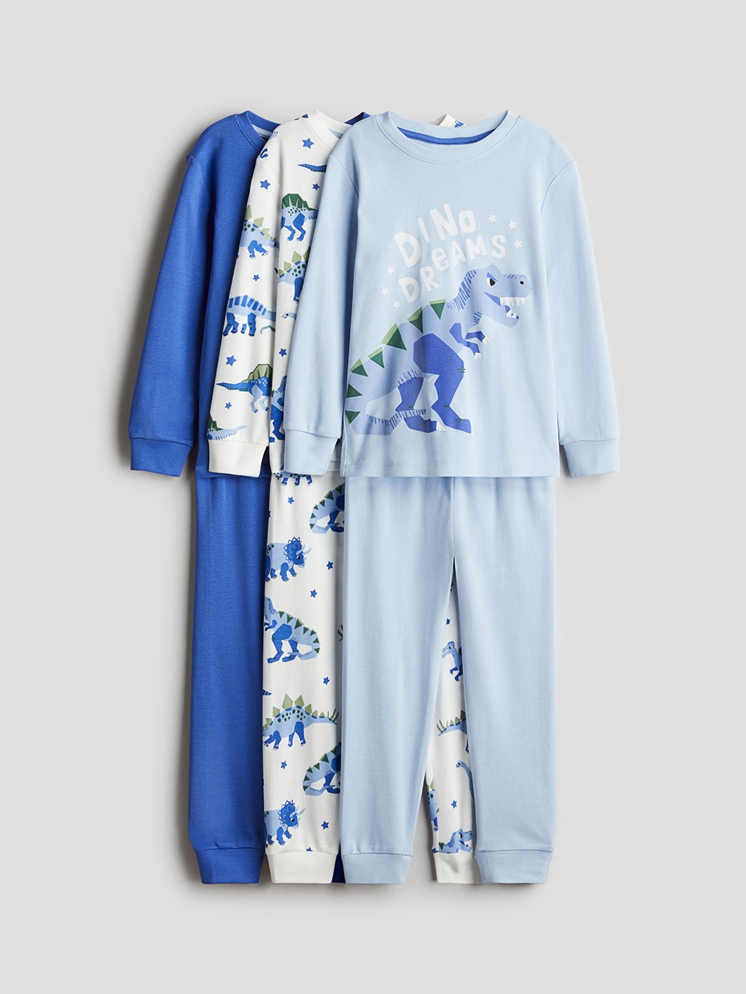 

H&M Boys Pack Of 3 Printed Night suits, Blue