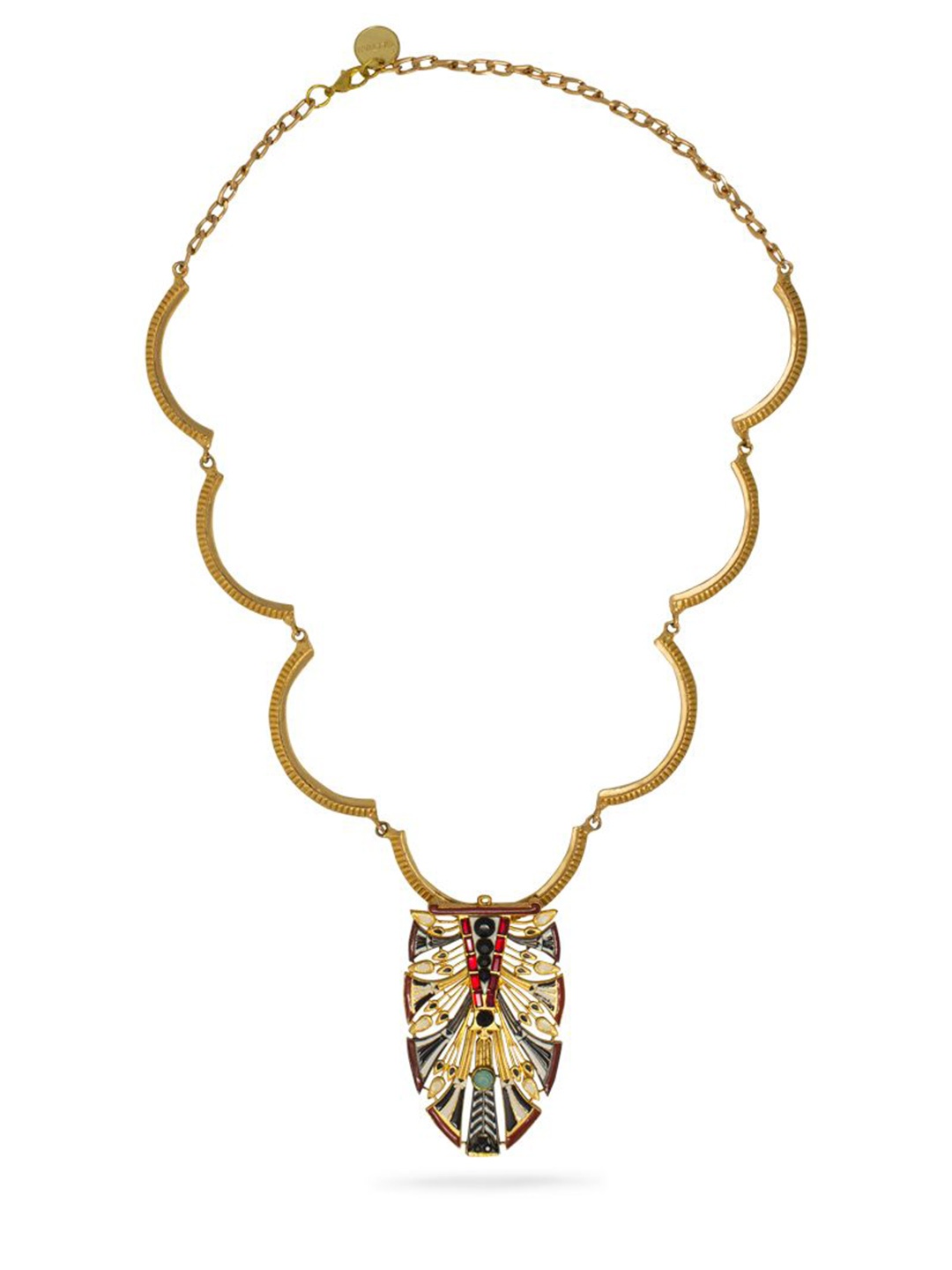 

VALLIYAN BY NITYA Brass Gold-Plated Necklace