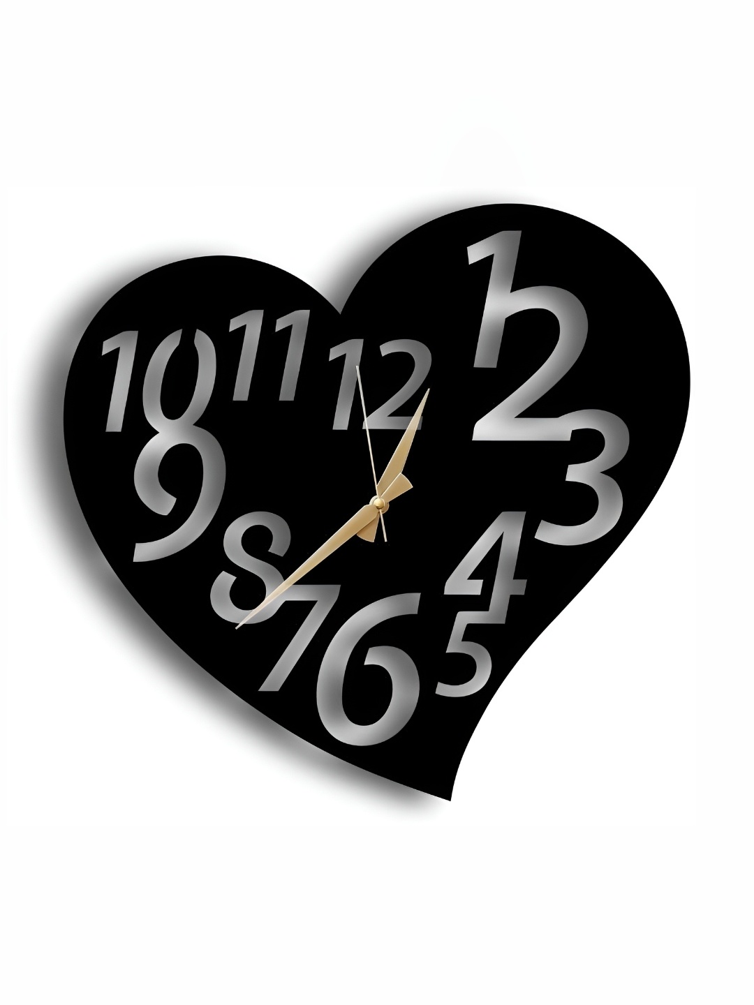 

QEZNEF Black Vintage Analogue Wooden Wall Clock